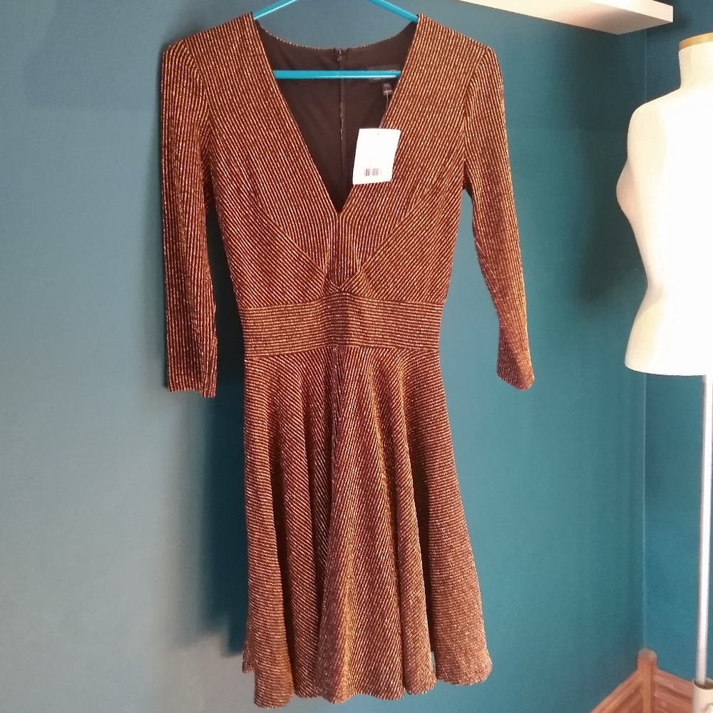 Topshop gold embroidered party dress!